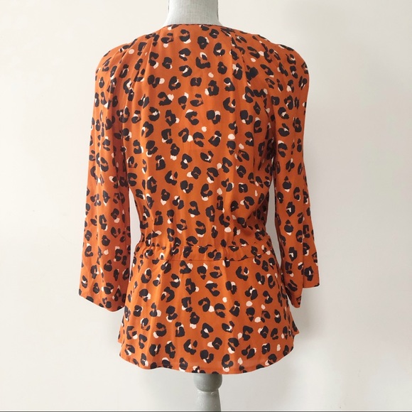 La Petite Francaise peplum leopard printed blouse 1950s vintage style - Picture 3 of 7